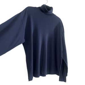 Vintage Navy Blue Turtleneck
